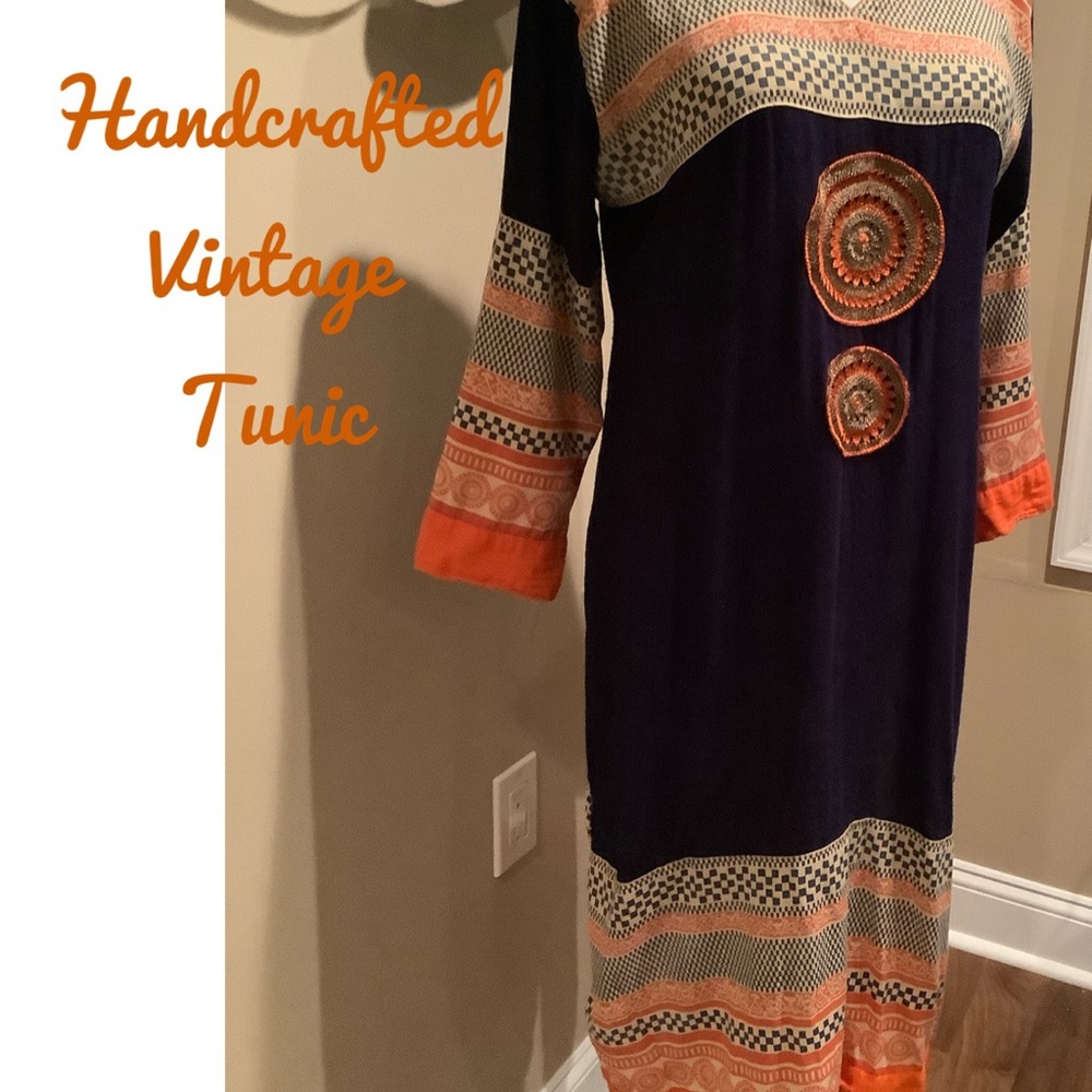 Handcrafted Vintage Mixed Pattern Tunic